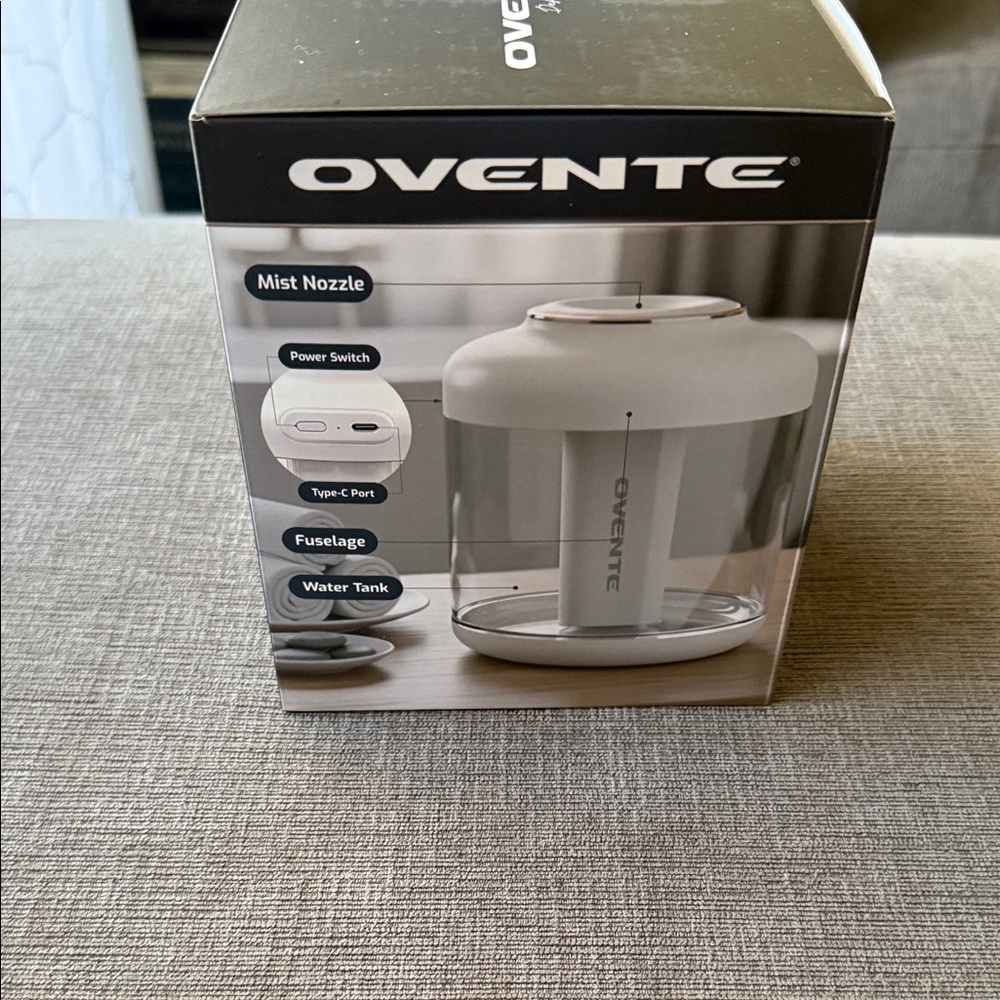 Ovente White Mist Nozzle Humidifier